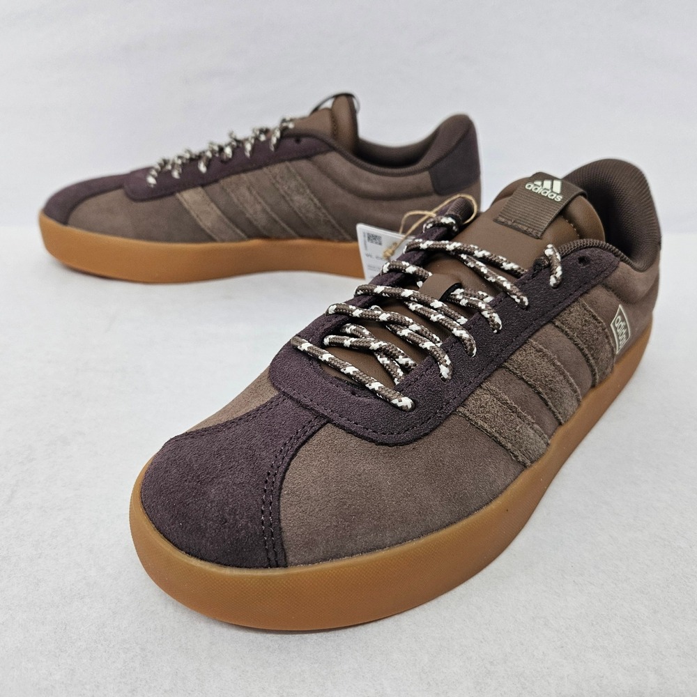 Adidas VL Court 3.0 Skateboarding Shoes JP5294 Brown Suede Gum Men's Size 8 - Picture 4 of 11
